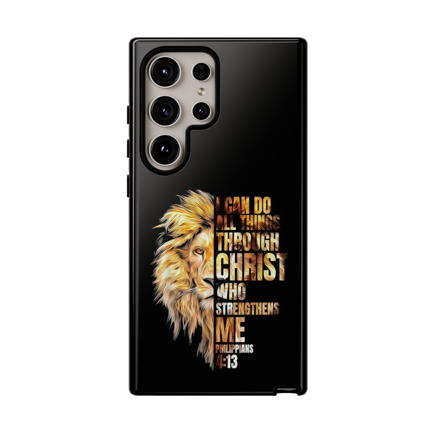Inspirational Lion  Samsung Phone Case, Strength & Faith, Christian Accessories