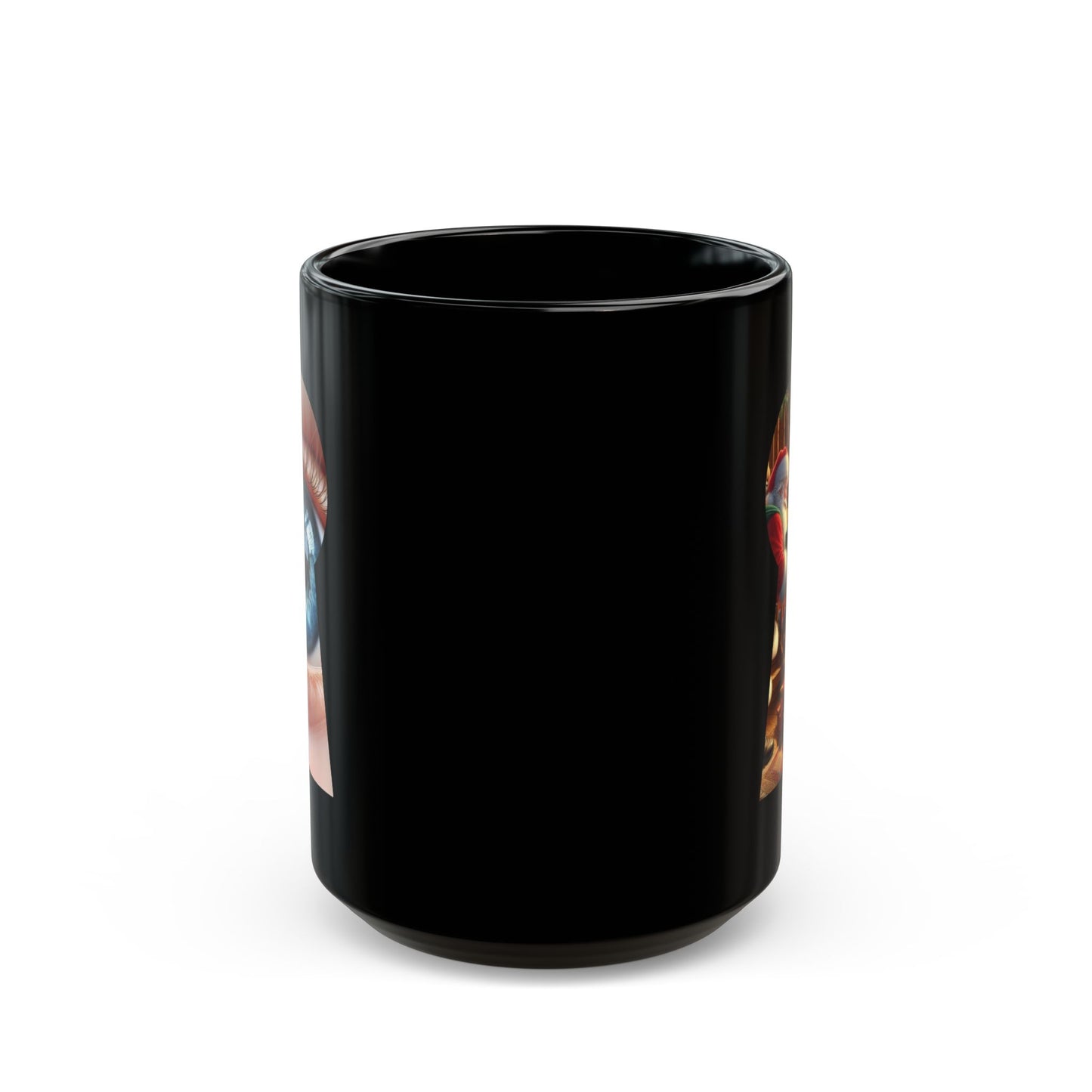 Christmas Secret Santa Black Mug - 11oz, 15oz