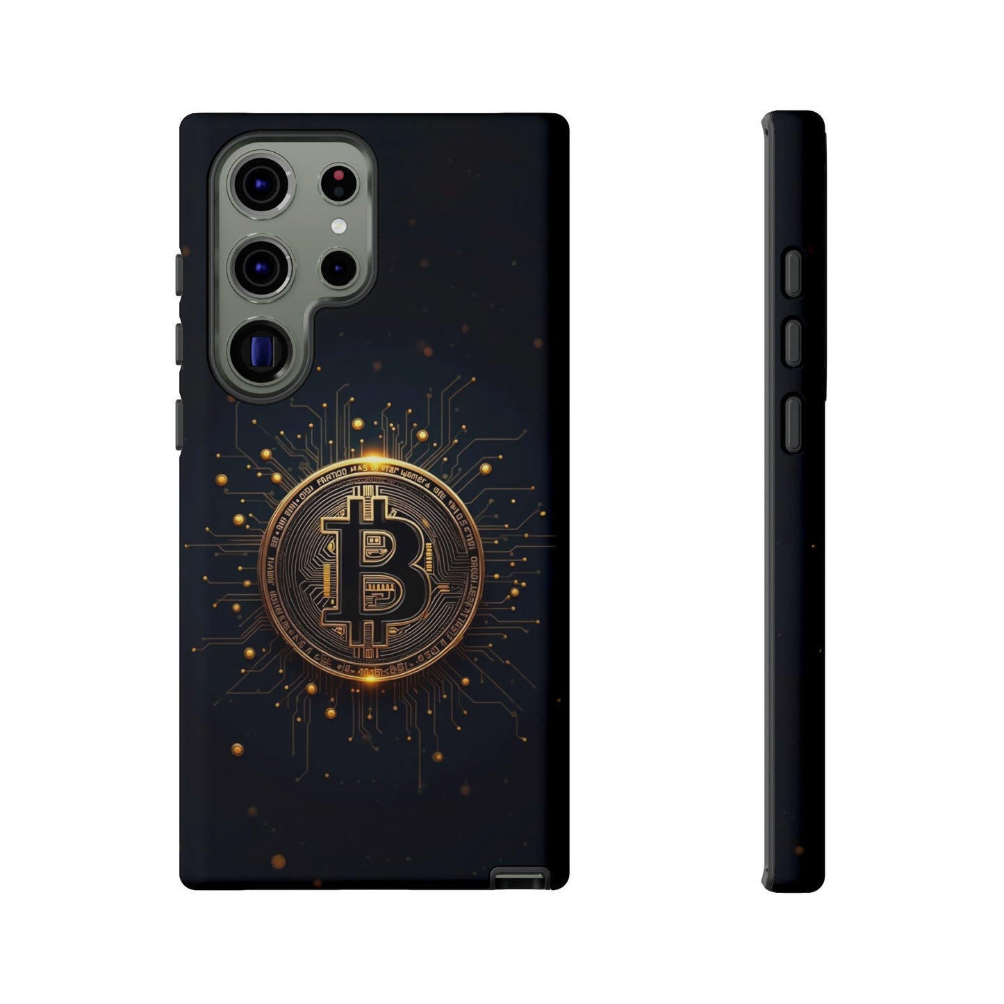 Bitcoin Samsung Tough Case for Smartphones, Crypto Lover Phone Accessory