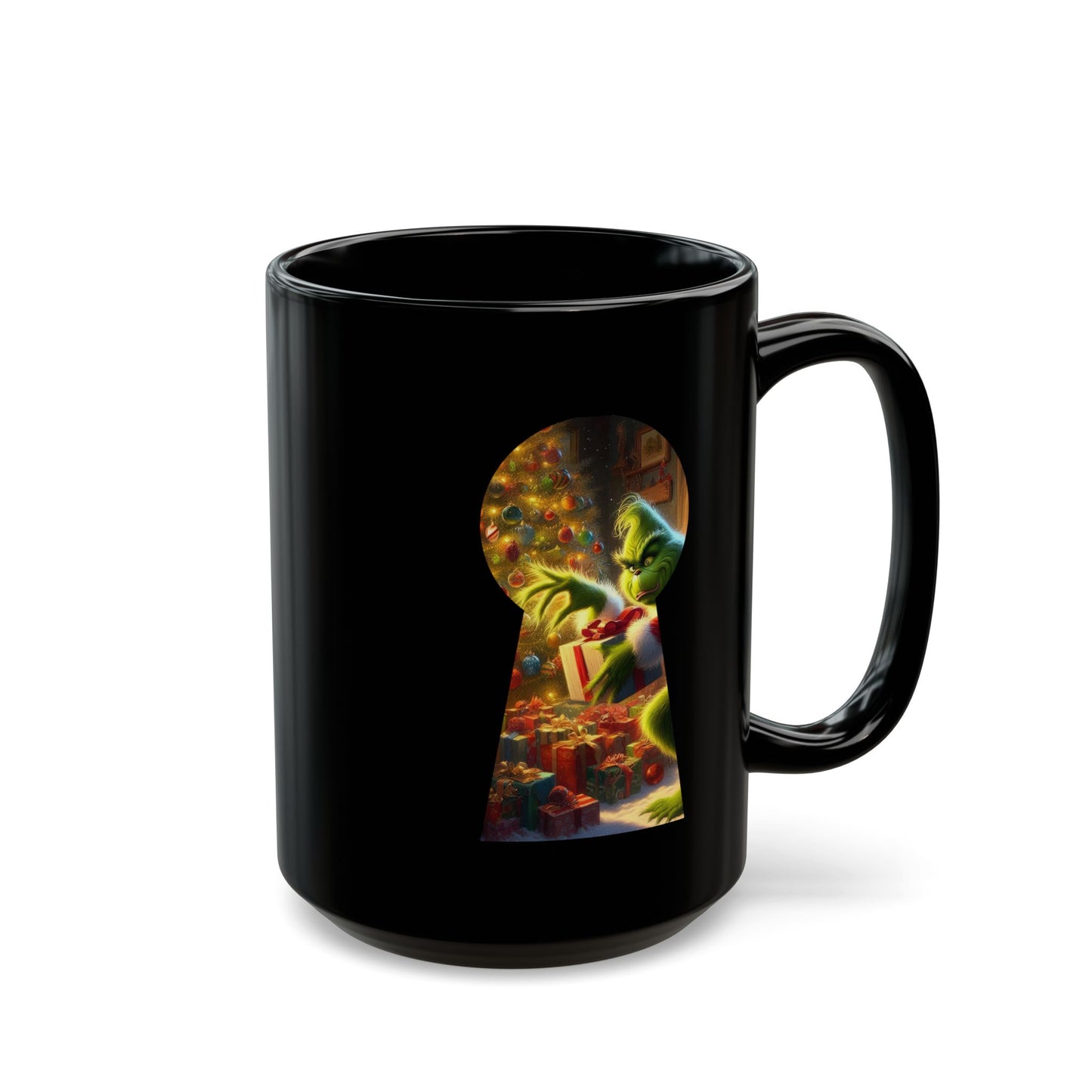 Christmas Secret Grinch Black Mug - 11oz, 15oz