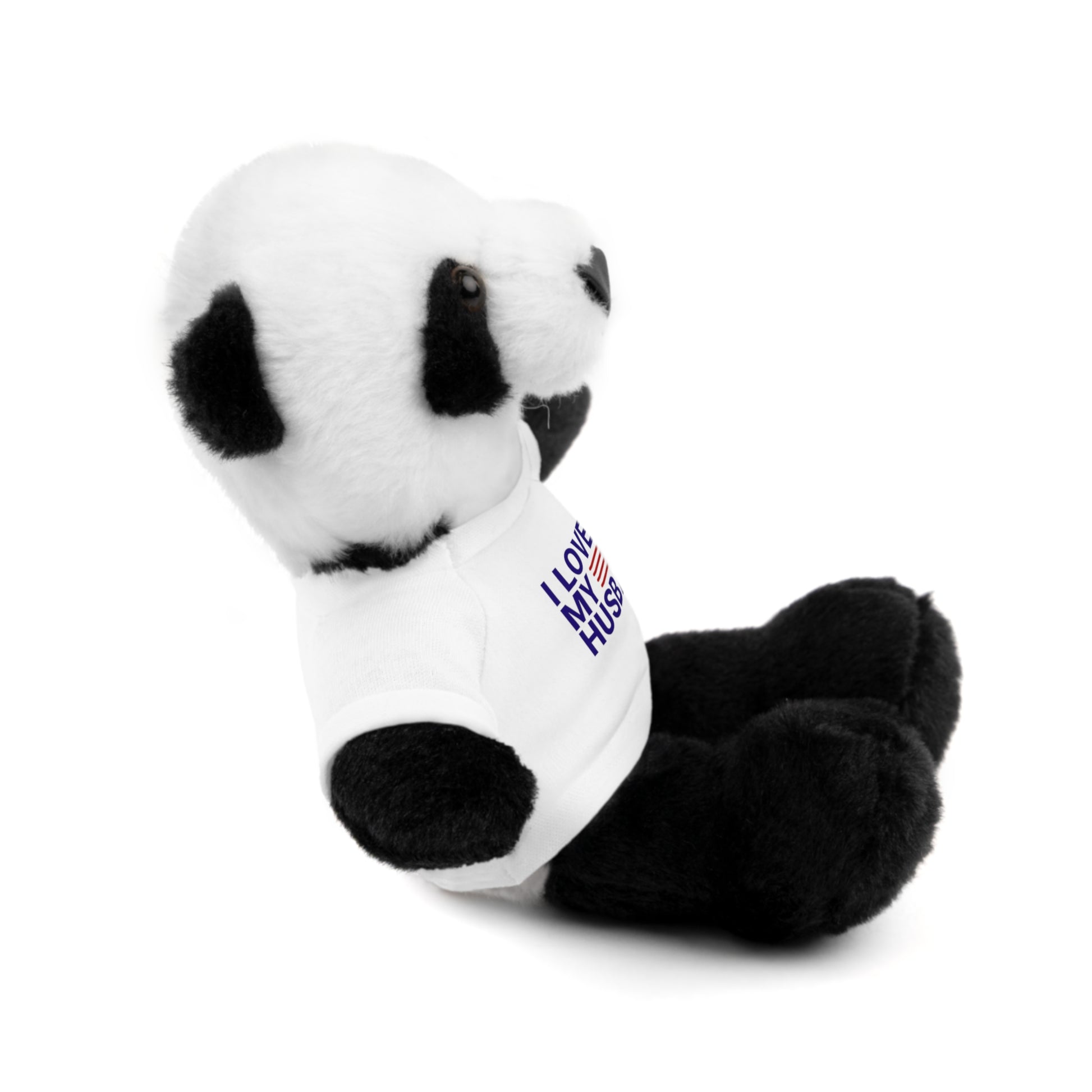 Stuffed Animal with "I love my husband" Tee, Gift for husband