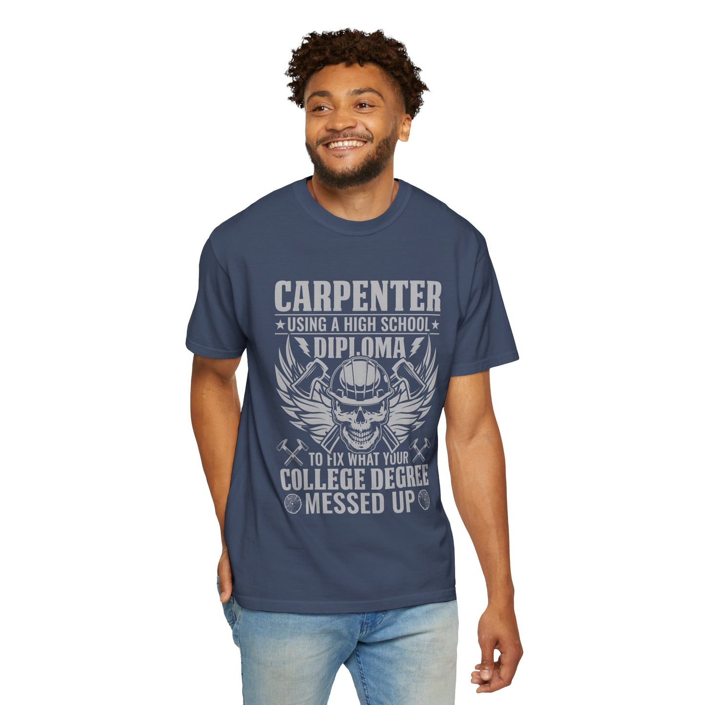 Carpenter T-Shirt - Unisex Garment-Dyed Tee for Skilled Trades