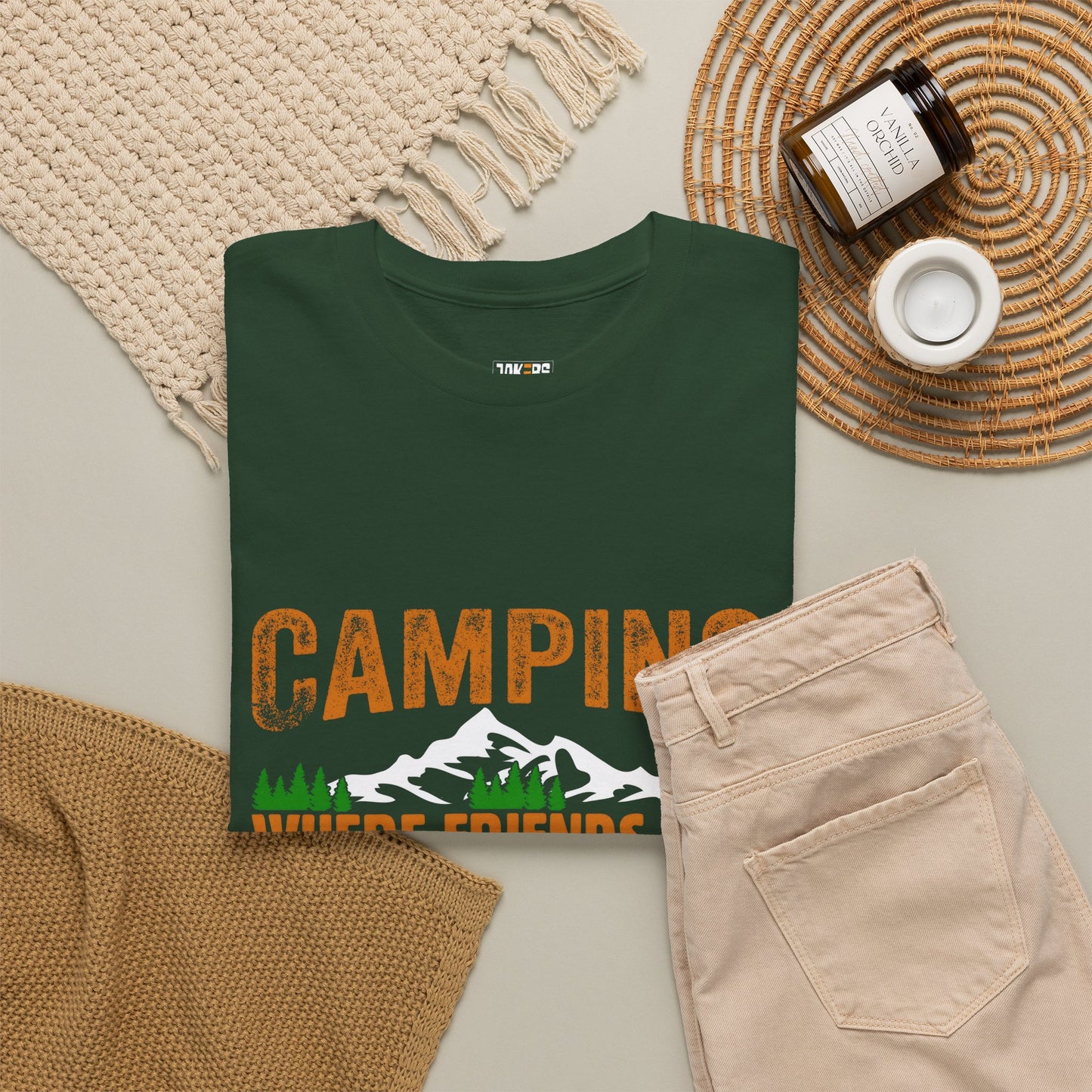 Camping Friends Unisex Heavy Cotton Tee - Perfect for Outdoor Adventures