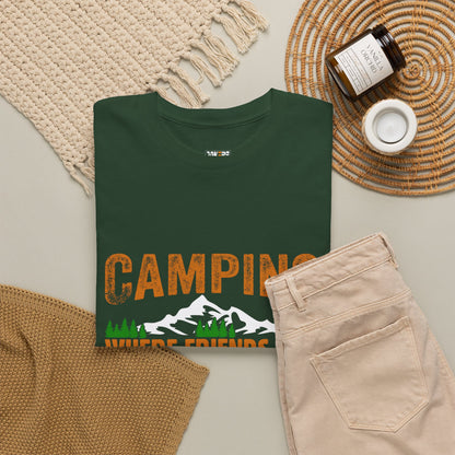 Camping Friends Unisex Heavy Cotton Tee - Perfect for Outdoor Adventures