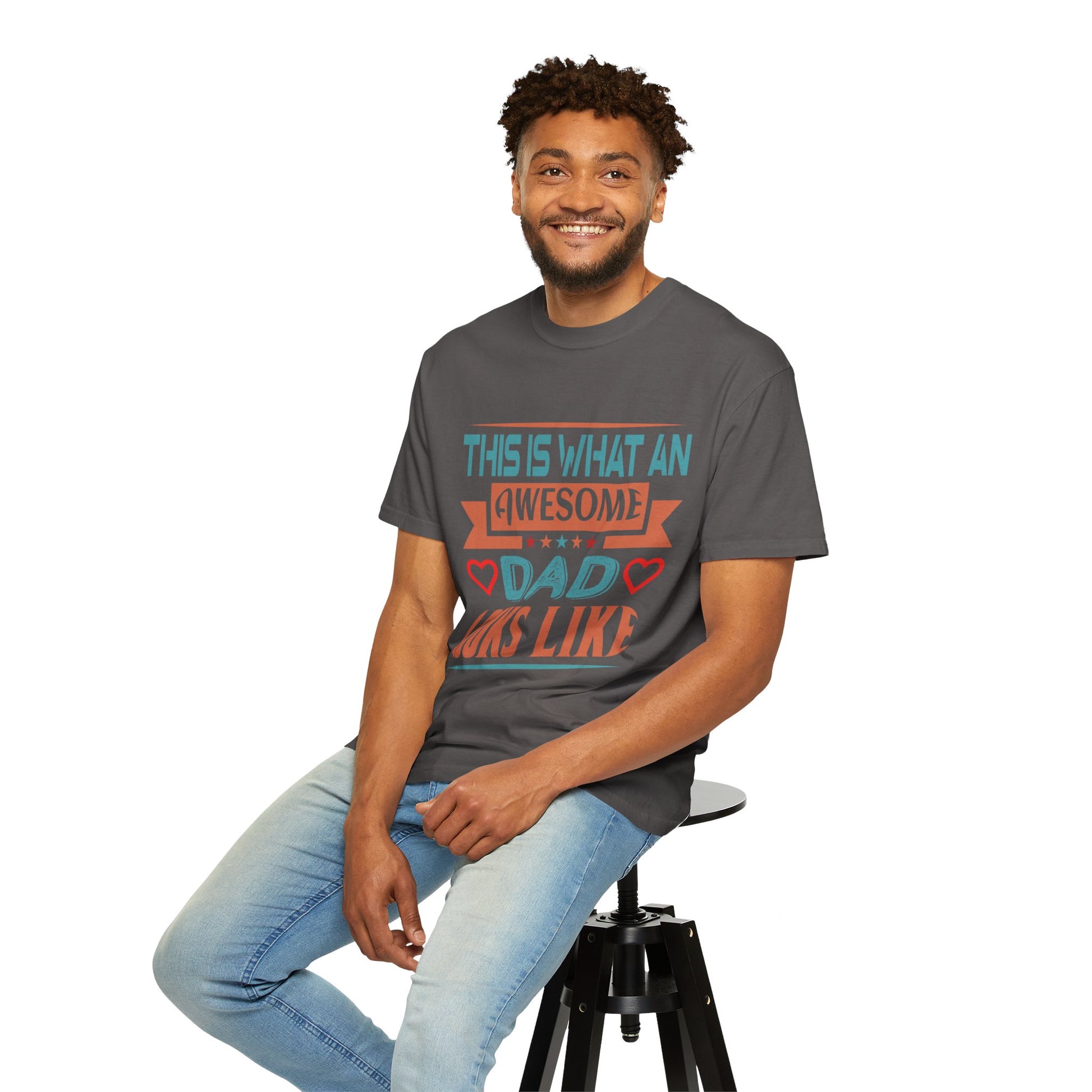 Awesome Dad Garment-Dyed T-Shirt - Perfect Father's Day Gift