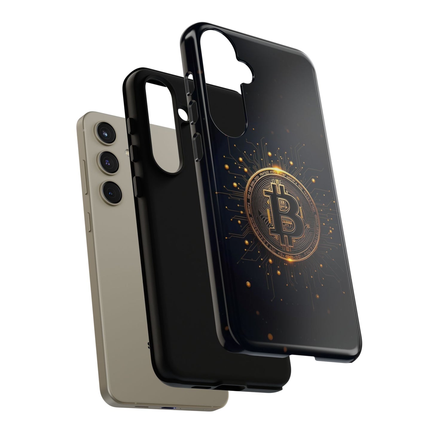 Bitcoin Samsung Tough Case for Smartphones, Crypto Lover Phone Accessory