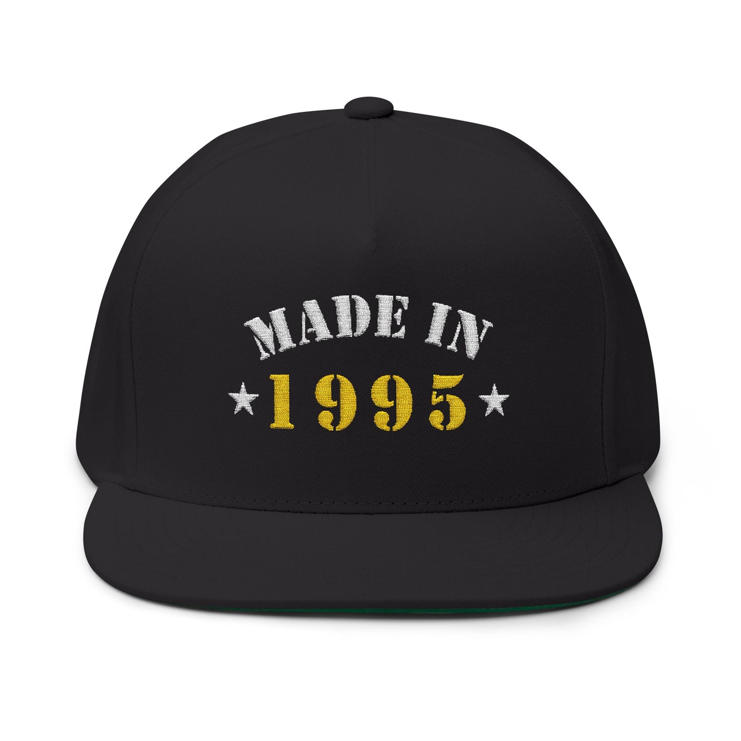 Custom Embroidered Flat Bill Cap – "Born in..." Birthday Hat