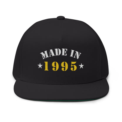 Custom Embroidered Flat Bill Cap – "Born in..." Birthday Hat