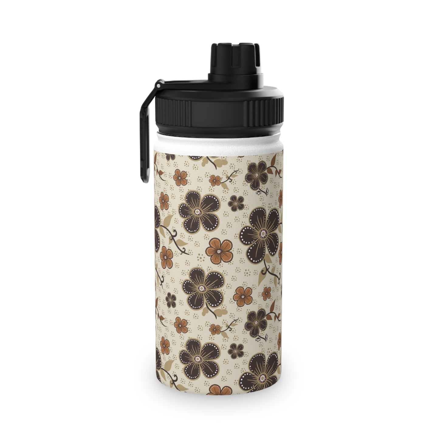 Timeless Elegance Stainless Steel Water Bottle, Sports Lid / Beige