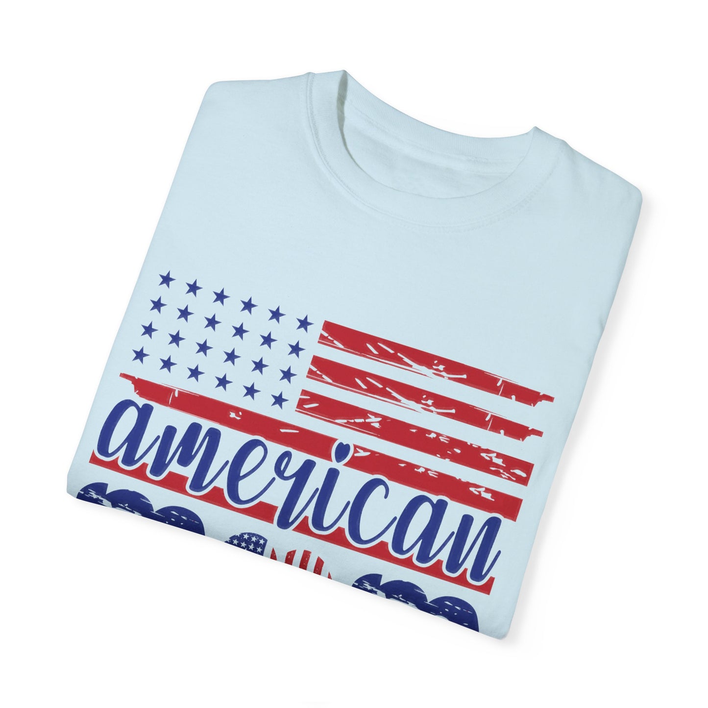 American Mom Garment-Dyed T-Shirt - Patriotic Tee for Moms
