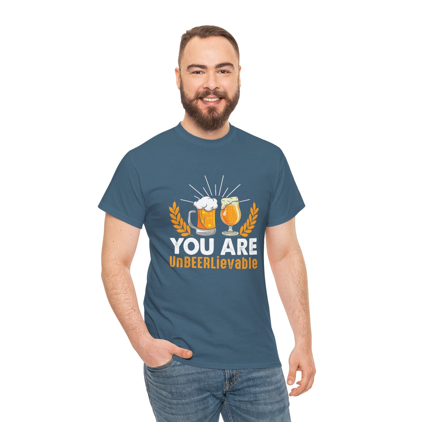 Funny Beer Slogan Tee, You Are UnBEERLievable