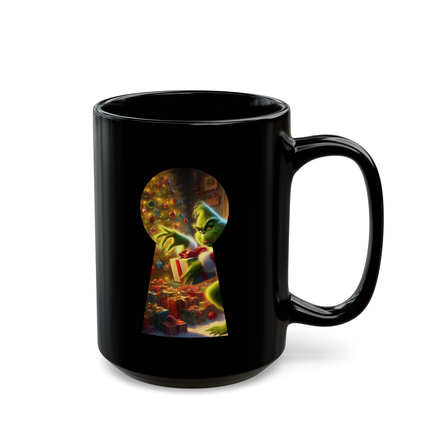 Christmas Secret Grinch Black Mug - 11oz, 15oz