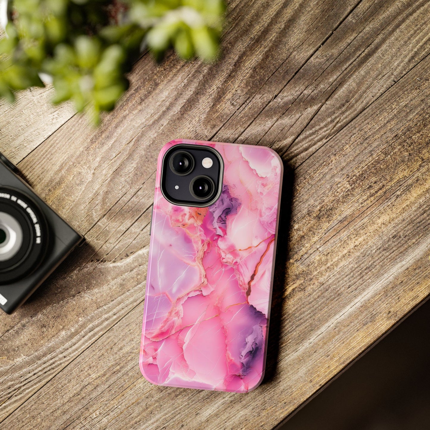 Pink Marble Tough Cases for iPhone, Stylish Protective Covers