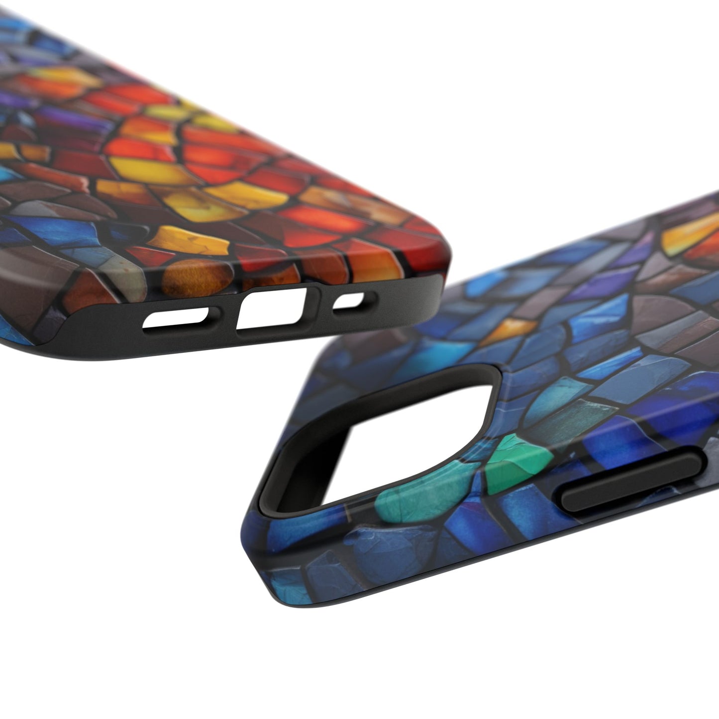 Stained Glass Impact-Resistant Phone Case, Colorful Phone Cover