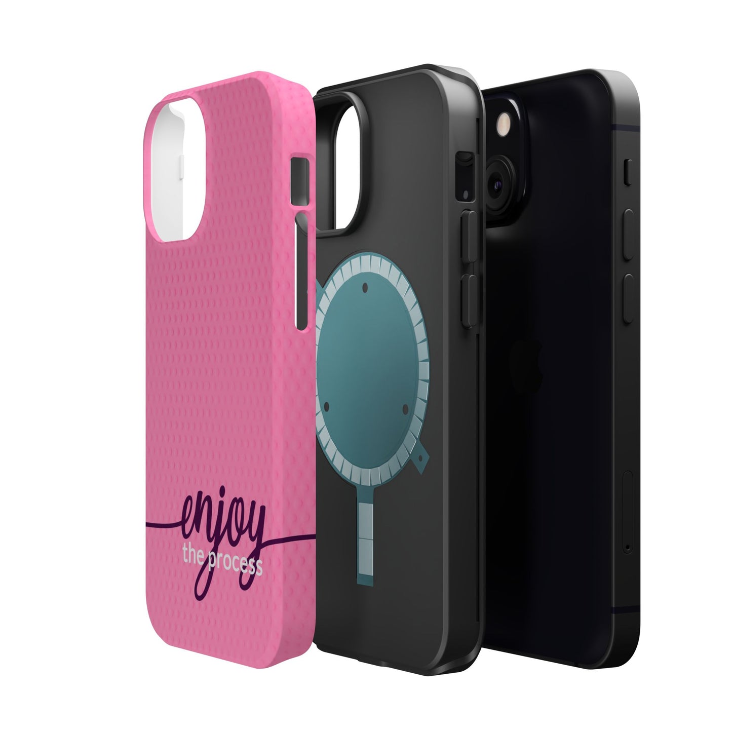 Enjoy the Process Magnetic Case - Motivational Pink Phone Cover for Women