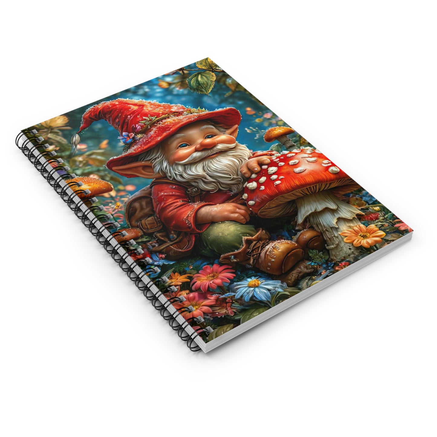 Mushroom Grove Gnome Journal, Enchanted Ruled Adventure Notebook