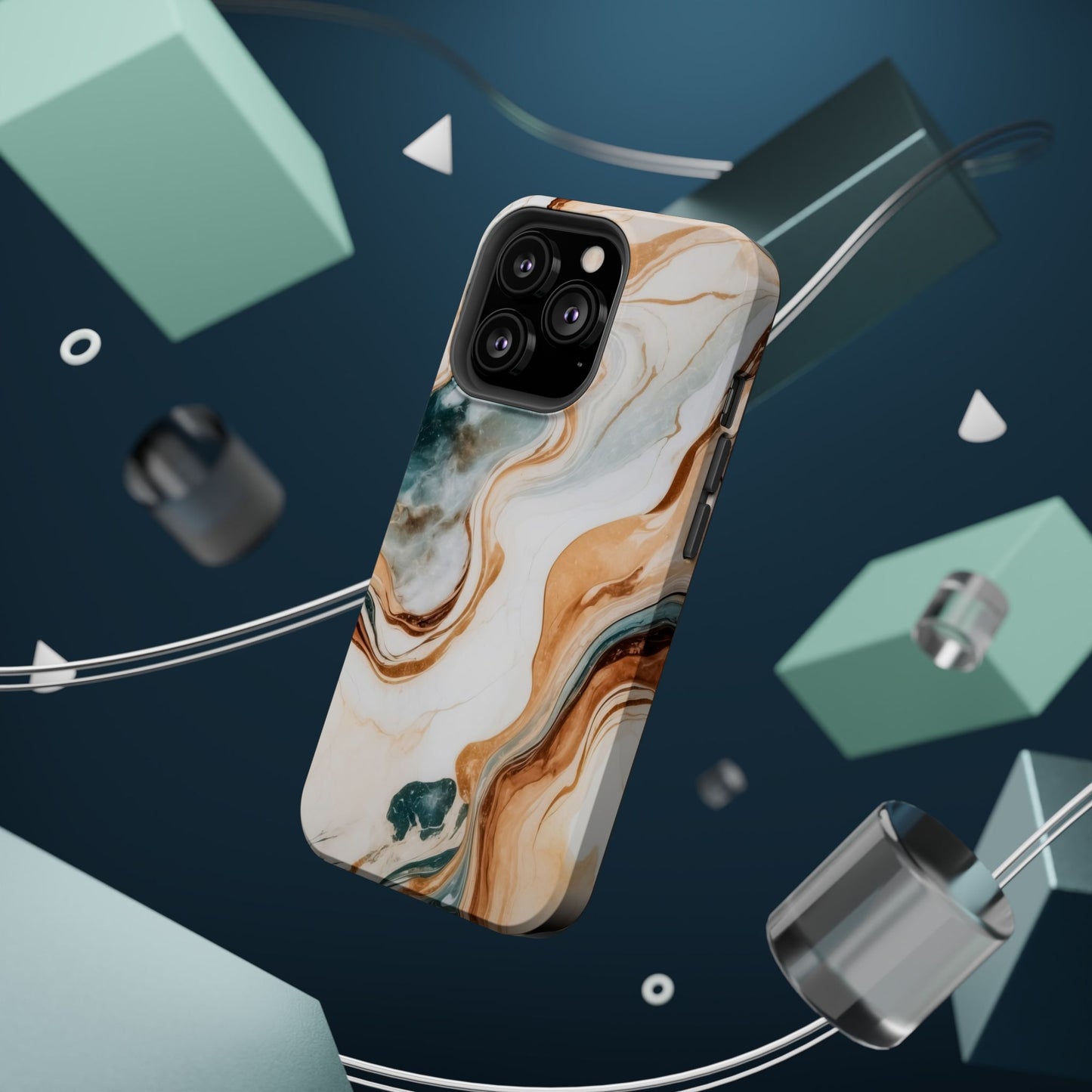 Stylish Magnetic Phone Cases, Abstract Marble Design for Everyday Use