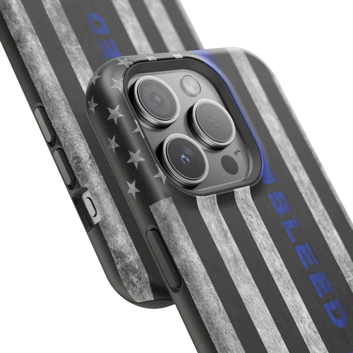 Police Magnetic Phone Cases, Bleed Blue