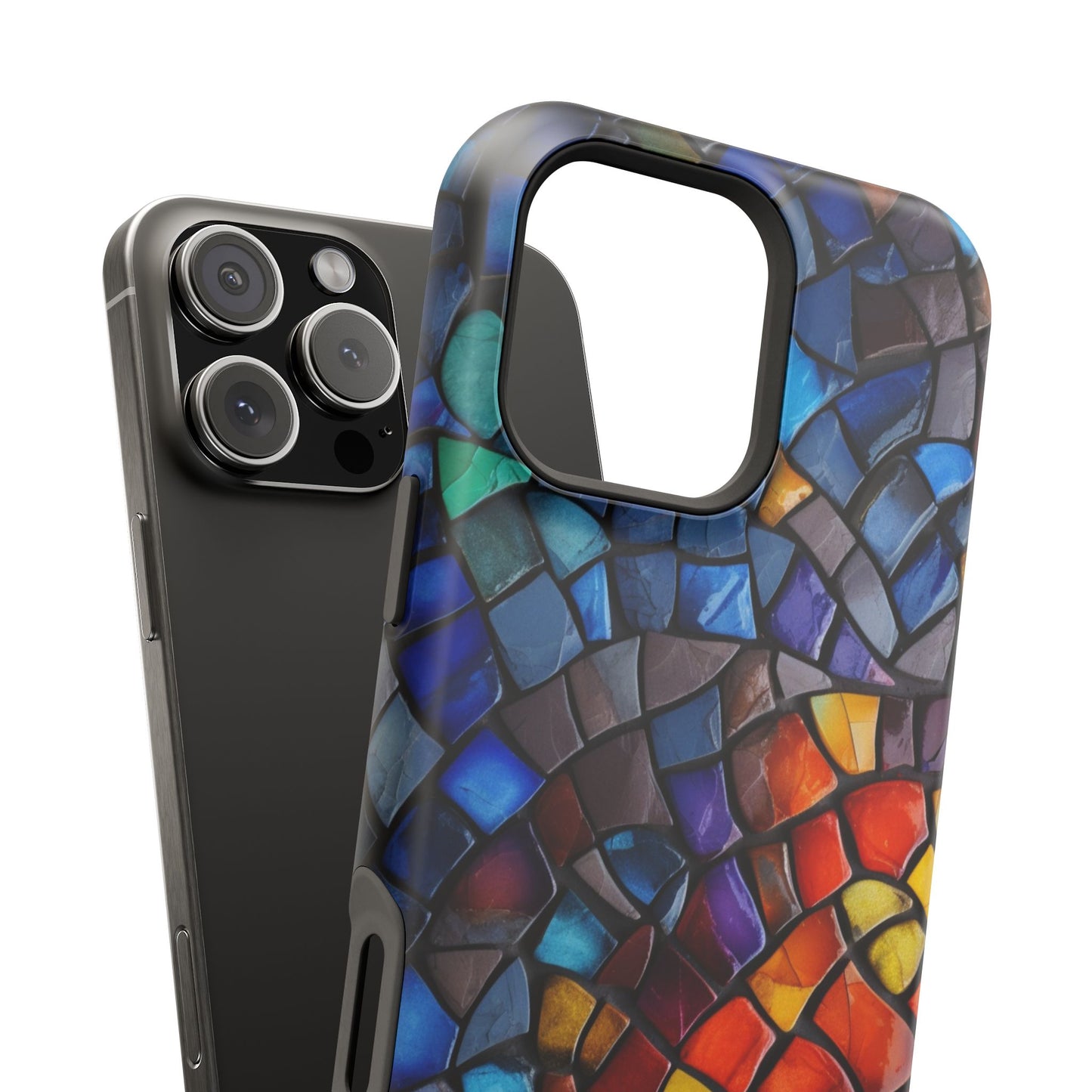 Stained Glass Impact-Resistant Phone Case, Colorful Phone Cover