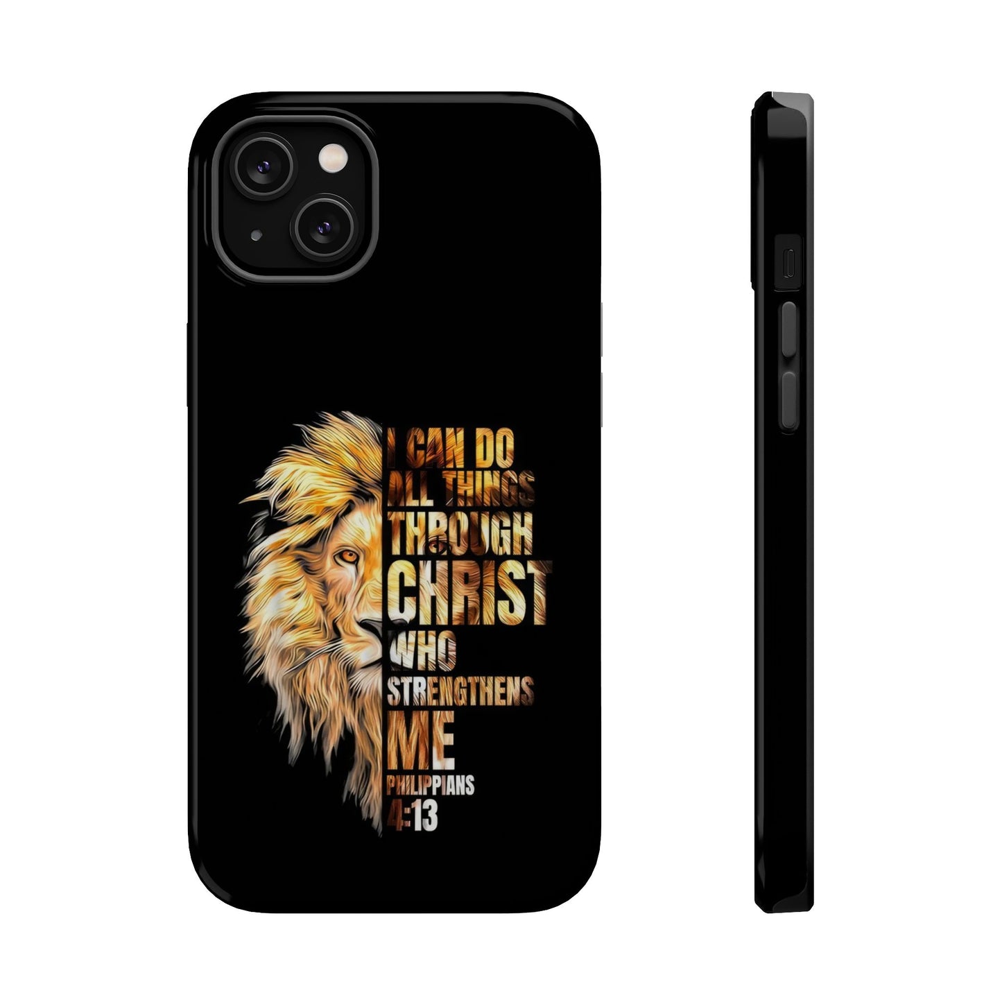 Inspirational Lion Magnetic iPhone Case, Strength & Faith, Christian Accessories