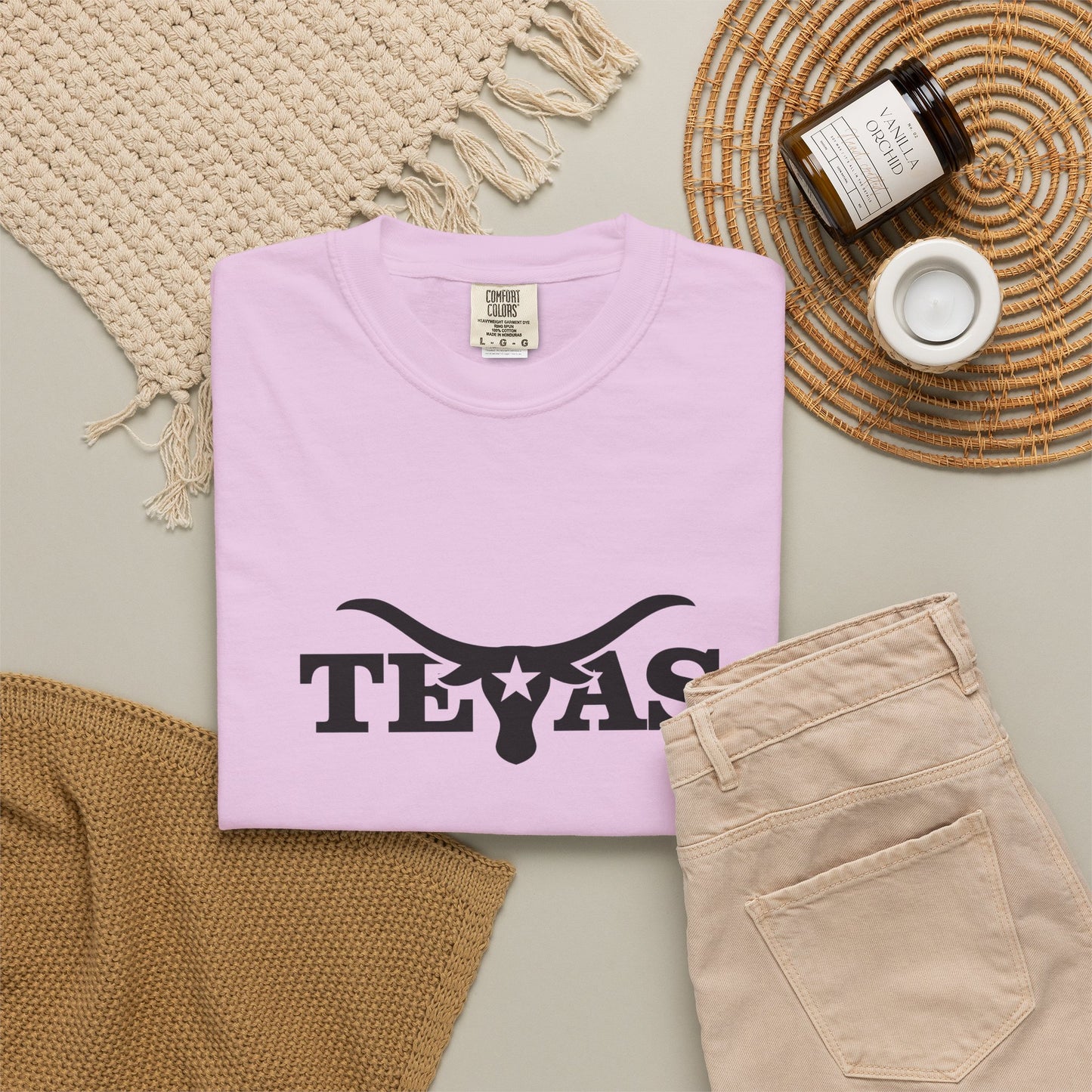 Texas Unisex Garment-Dyed T-Shirt - Cool Western Vibe for Everyday Wear