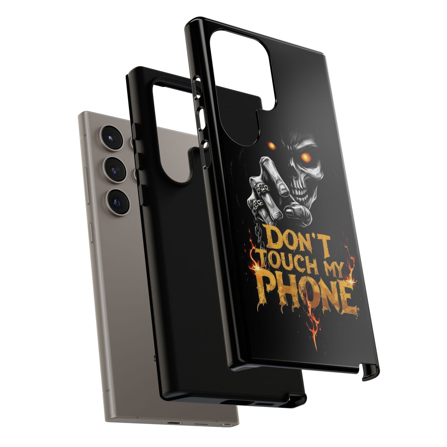 Skull Samsung Tough Cases, Don't Touch My Phone Cover,