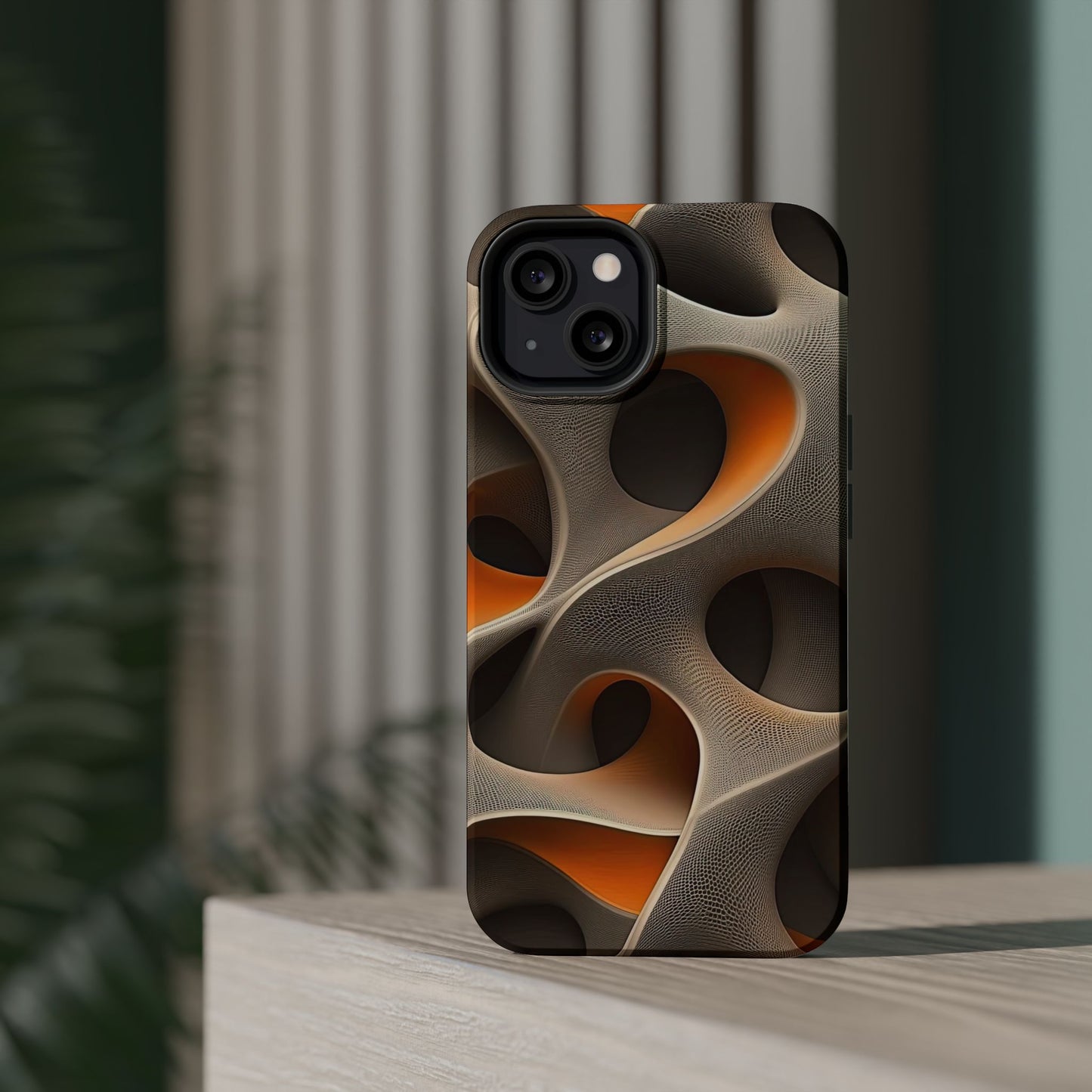 Stylish Magnetic Phone Cases, Abstract Geometric Design