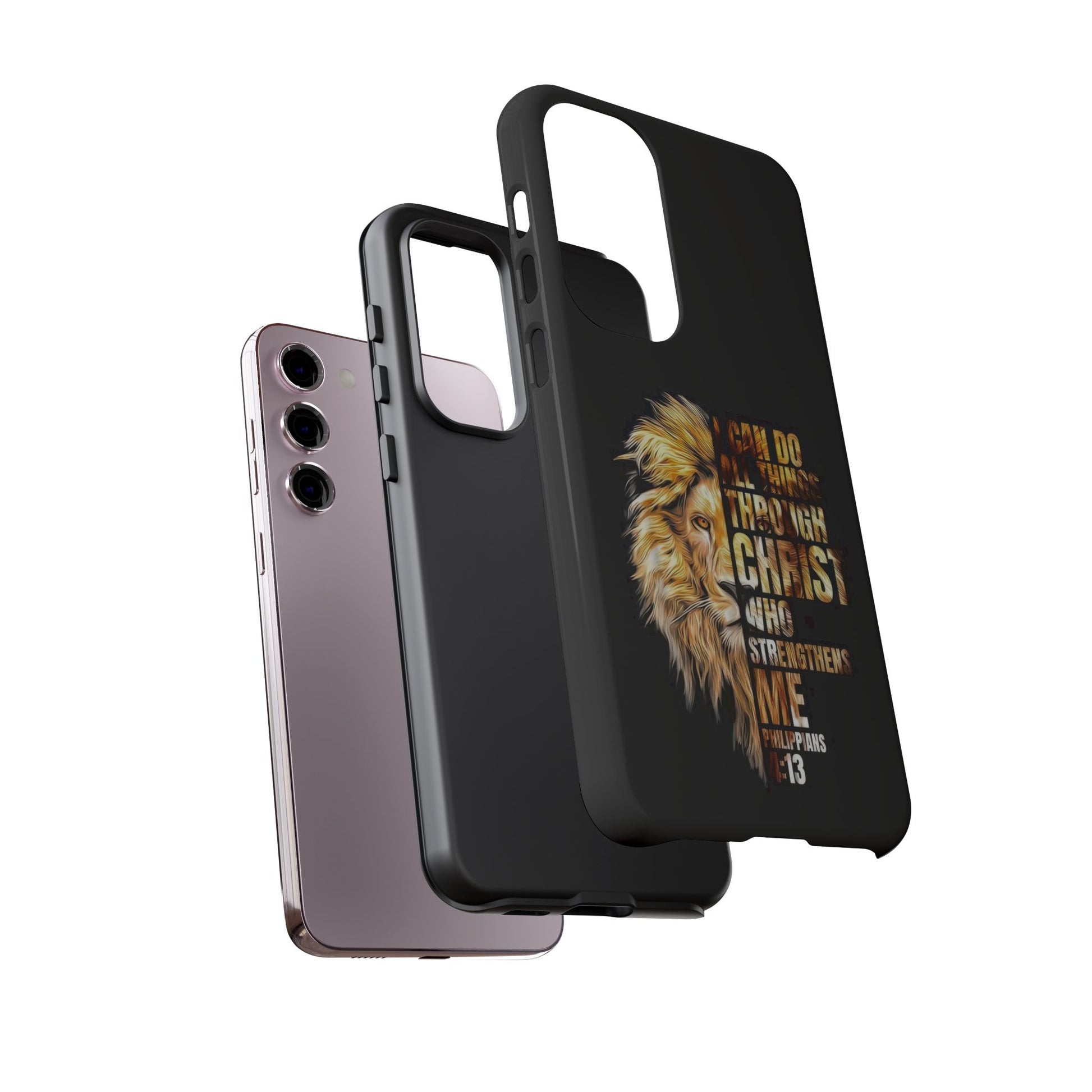 Inspirational Lion  Samsung Phone Case, Strength & Faith, Christian Accessories