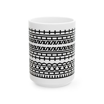 Funny Turn Right Cup with Hidden Message - Ceramic Coffee Mug 11oz & 15oz - Unique Gift Idea