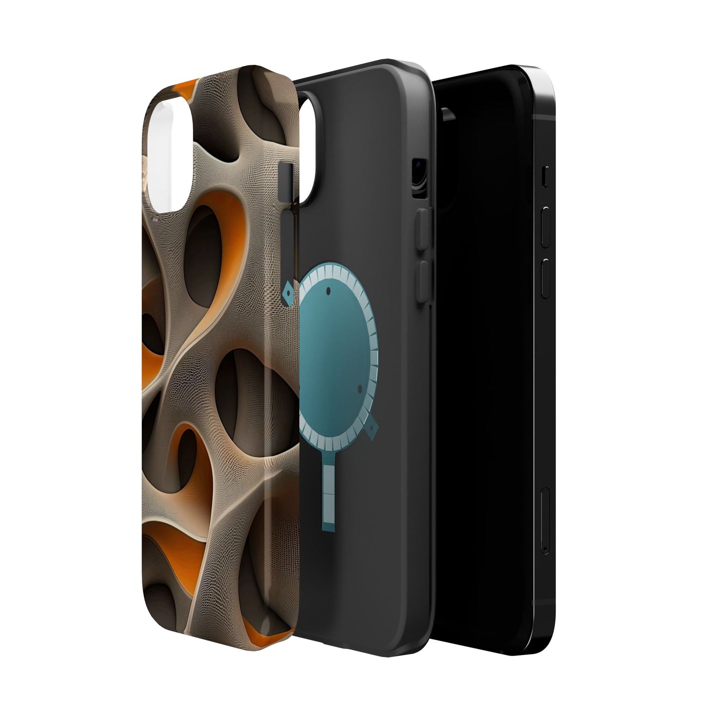 Stylish Magnetic Phone Cases, Abstract Geometric Design