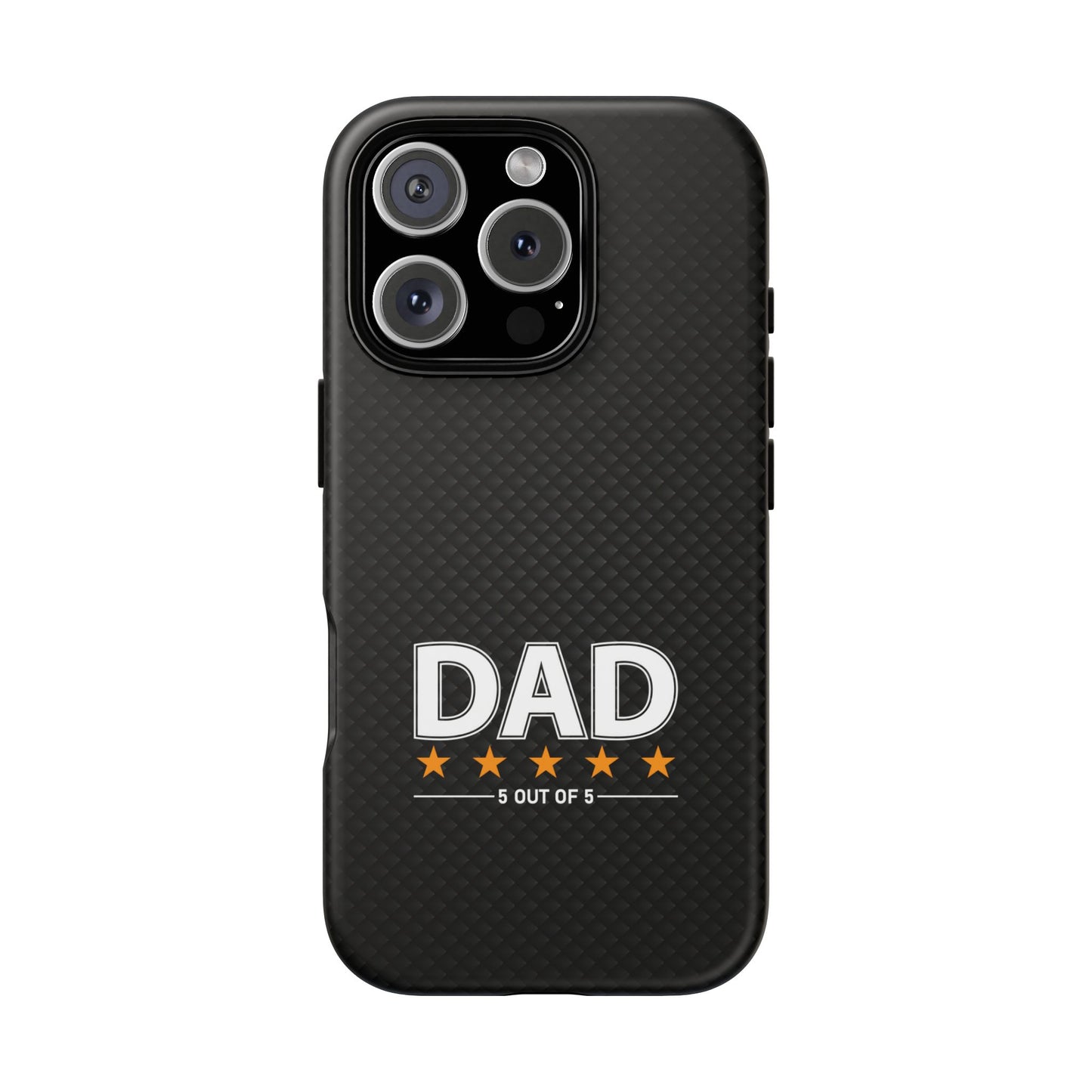 5-Star Dad iPhone Case - Tough Black Cover for Father's Day