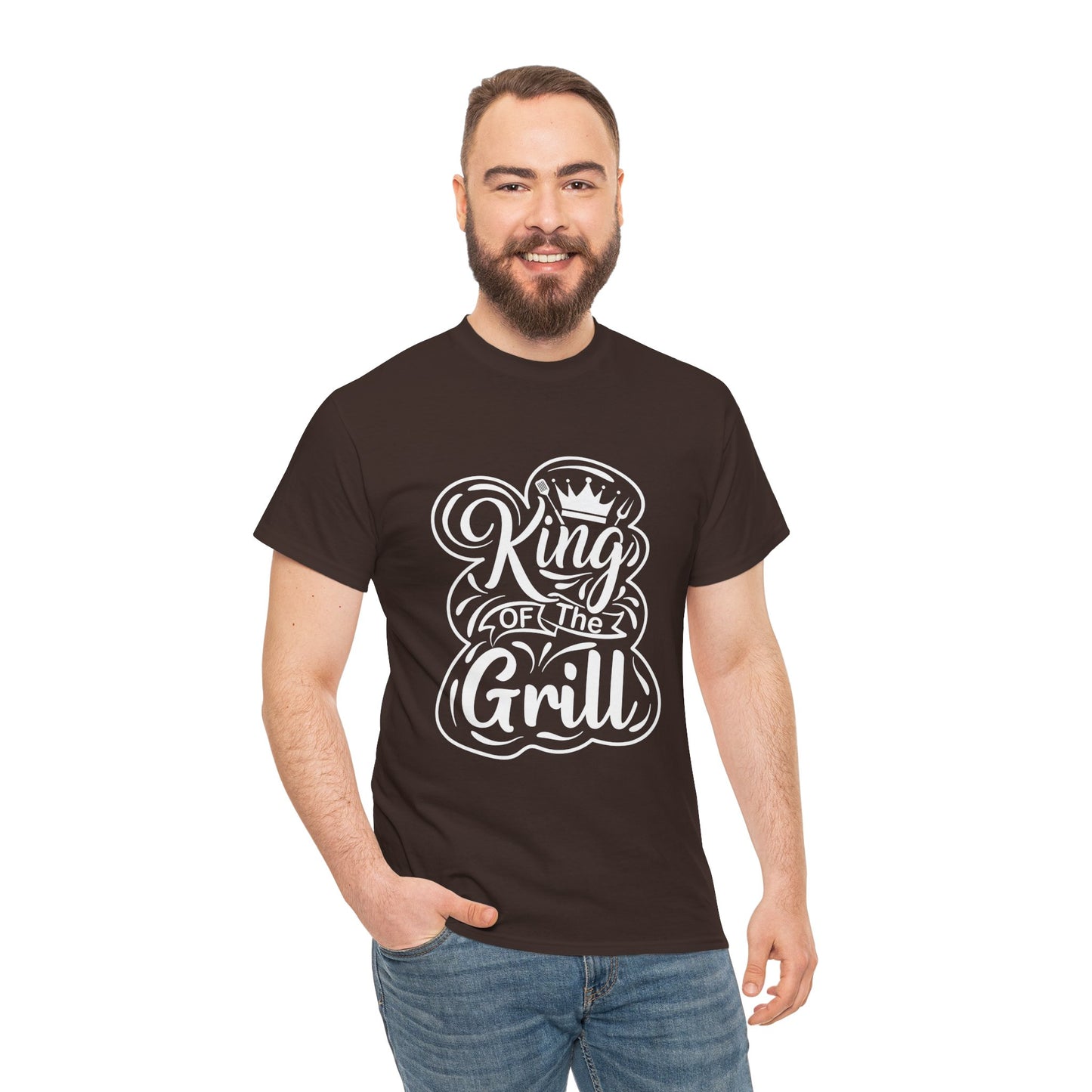 King of the Grill Heavy Cotton Tee - Perfect Gift for BBQ Lovers