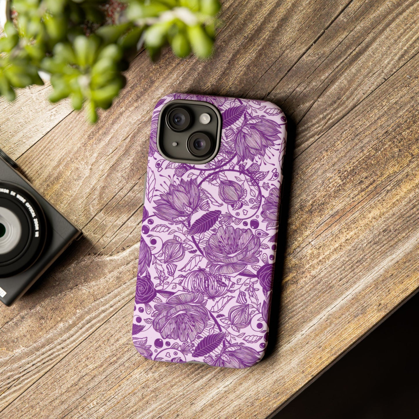 Graphical Garden: Purple Edition iPhone Tough Cases