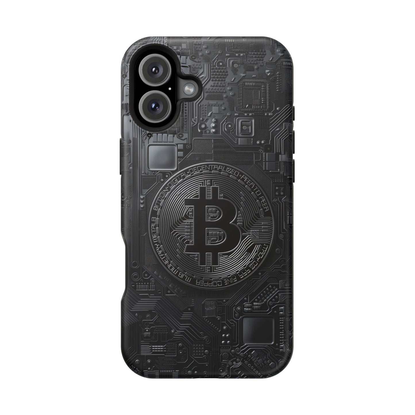 Black Bitcoin Magnetic iPhone Cases - Ideal for Tech Enthusiasts