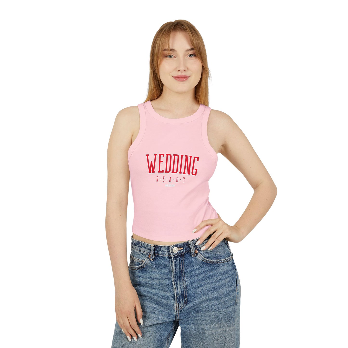 Wedding Ready Women's Micro Rib Racer Tank Top