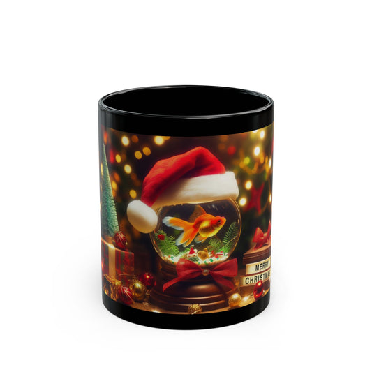 Merry Fin-tastic Black Mug - 11oz, 15oz