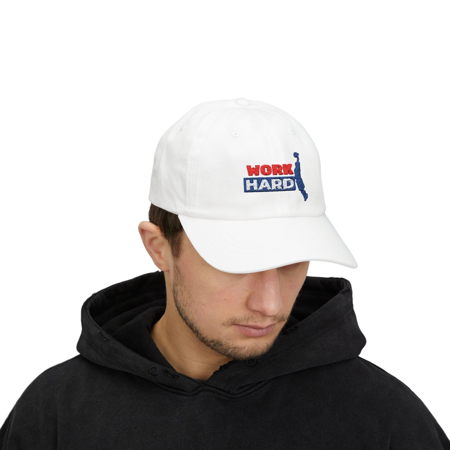 Work Hard Classic Dad Cap / embroidered