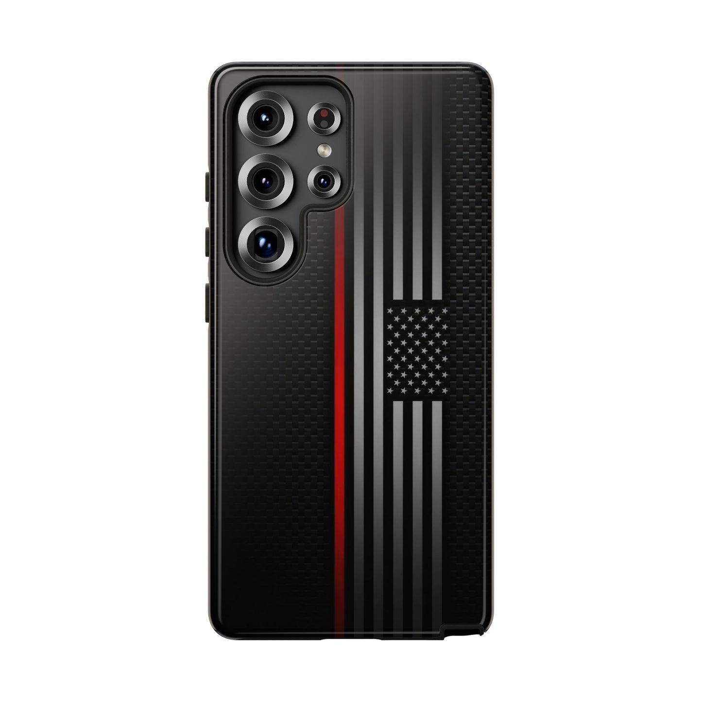Elegant Patriotic Samsung Phone Case, Thin Red Line Design