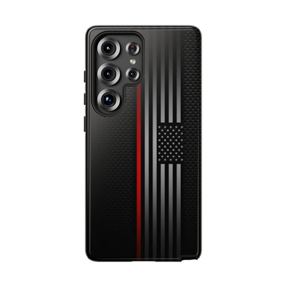 Elegant Patriotic Samsung Phone Case, Thin Red Line Design