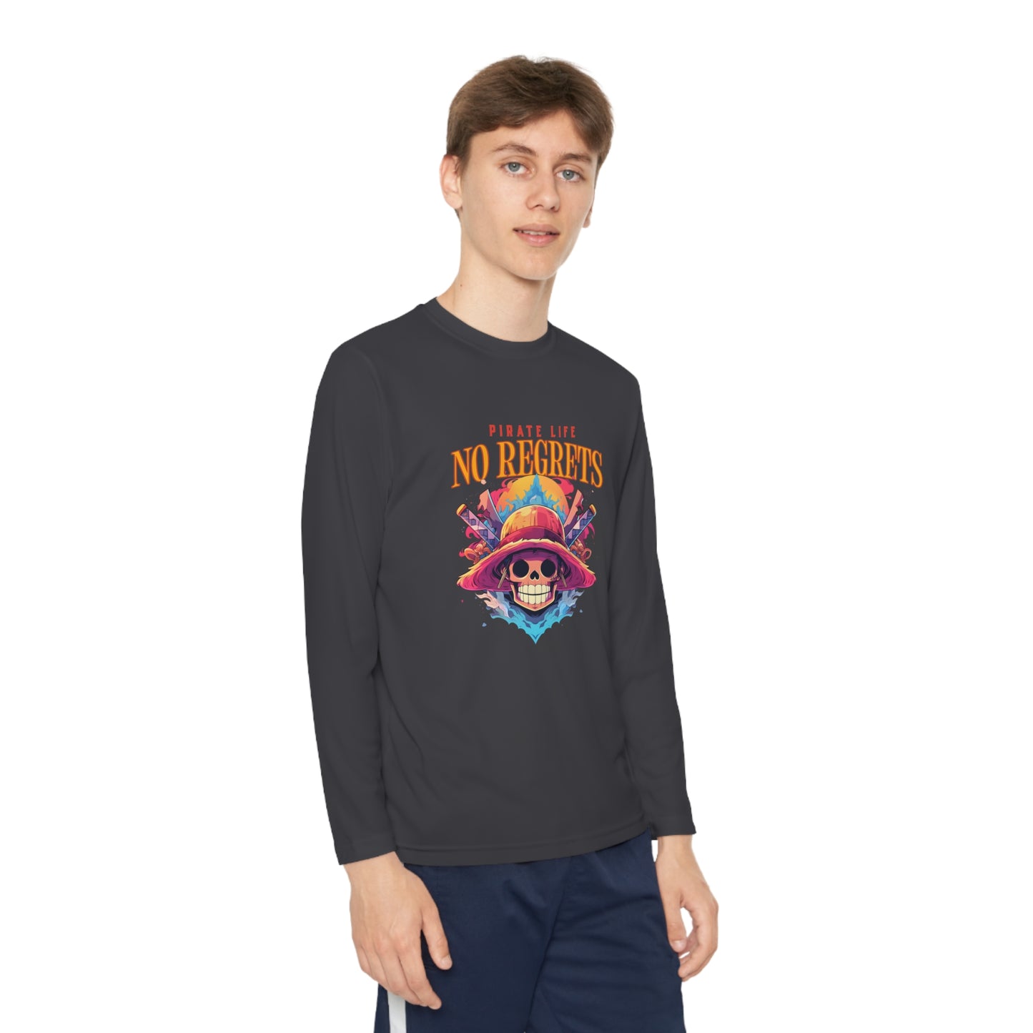 Pirate Life No Regrets Youth Long Sleeve Competitor Tee