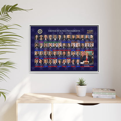 Presidential Portraits Canvas Art Print - US History Wall Decor
