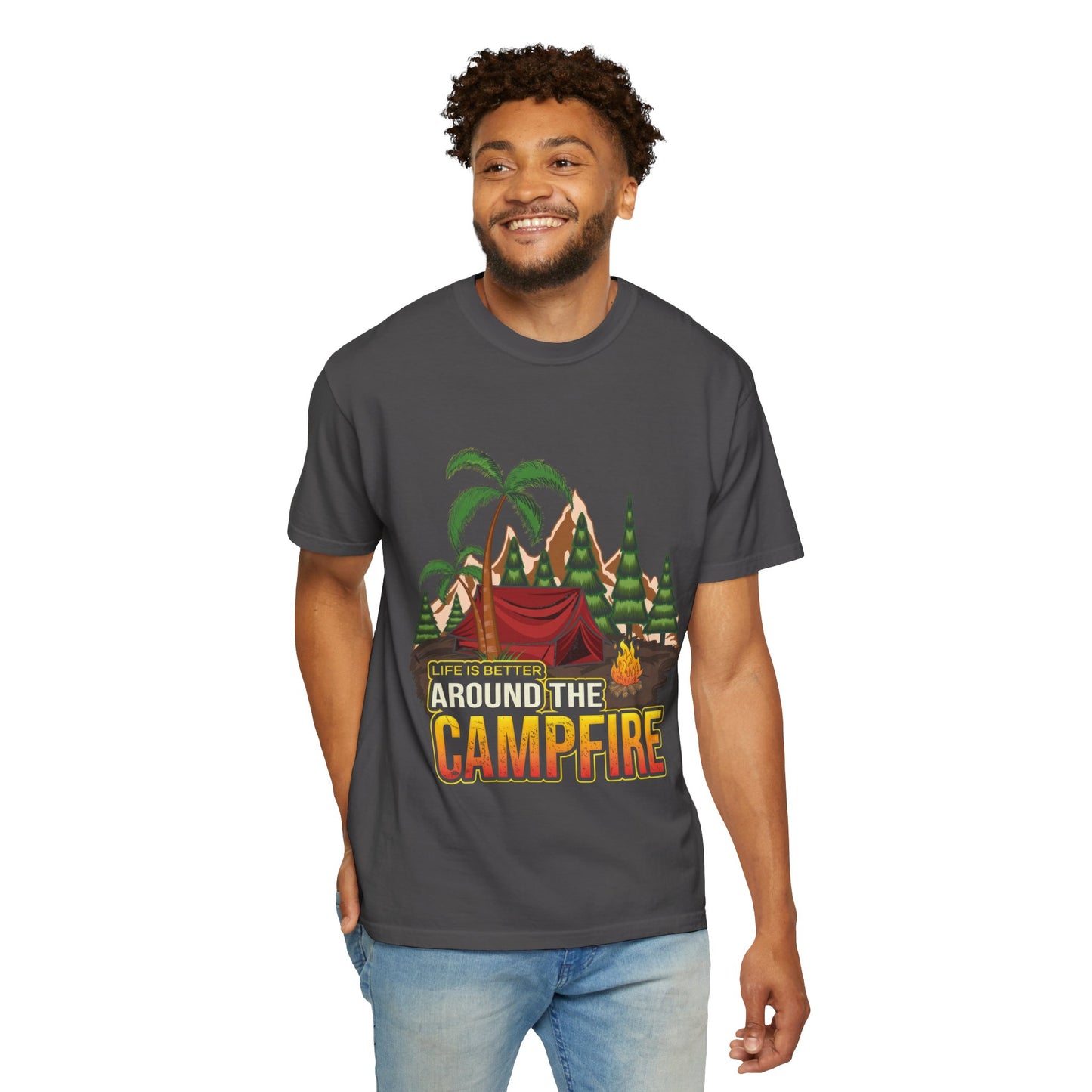 Campfire Adventure Unisex T-Shirt - Life is Better Around the Campfire