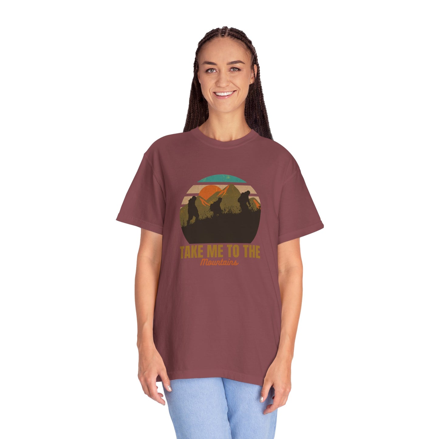 Take Me To The Mountains Unisex Garment-Dyed T-shirt