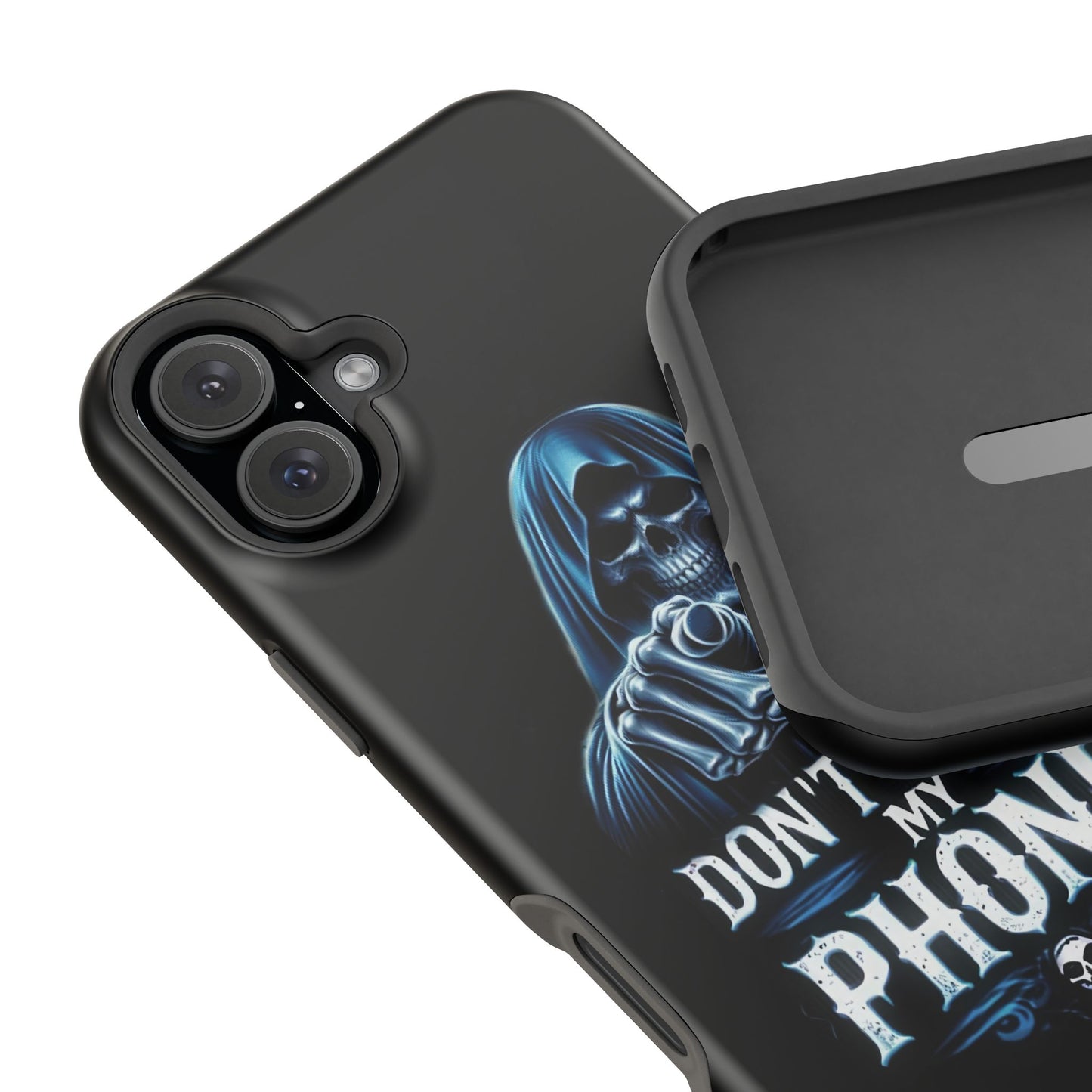 Gothic Magnetic iPhone Case: Don't Touch My Phone