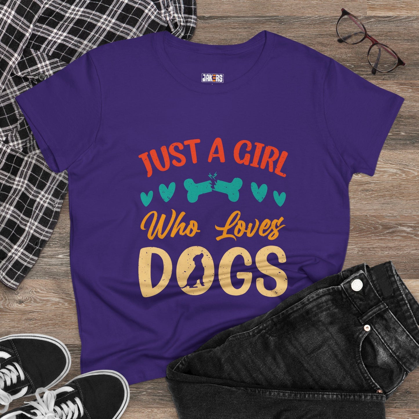 Just a Girl Who Loves Dogs Tee - Women's Dog Lover T-Shirt