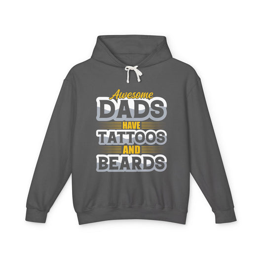 Awesome Dads Have Tattoos and Beards Hooded Sweatshirt , Perfect Gift for Father's Day,