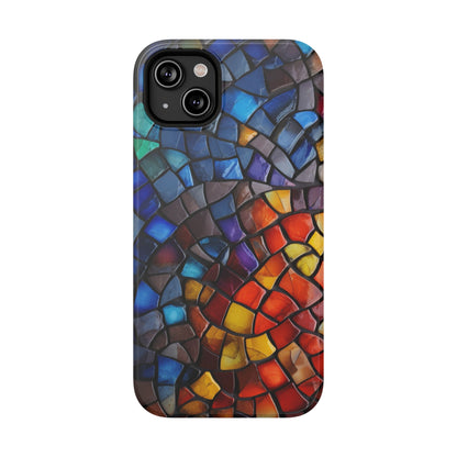 Stained Glass Impact-Resistant Phone Case, Colorful Phone Cover