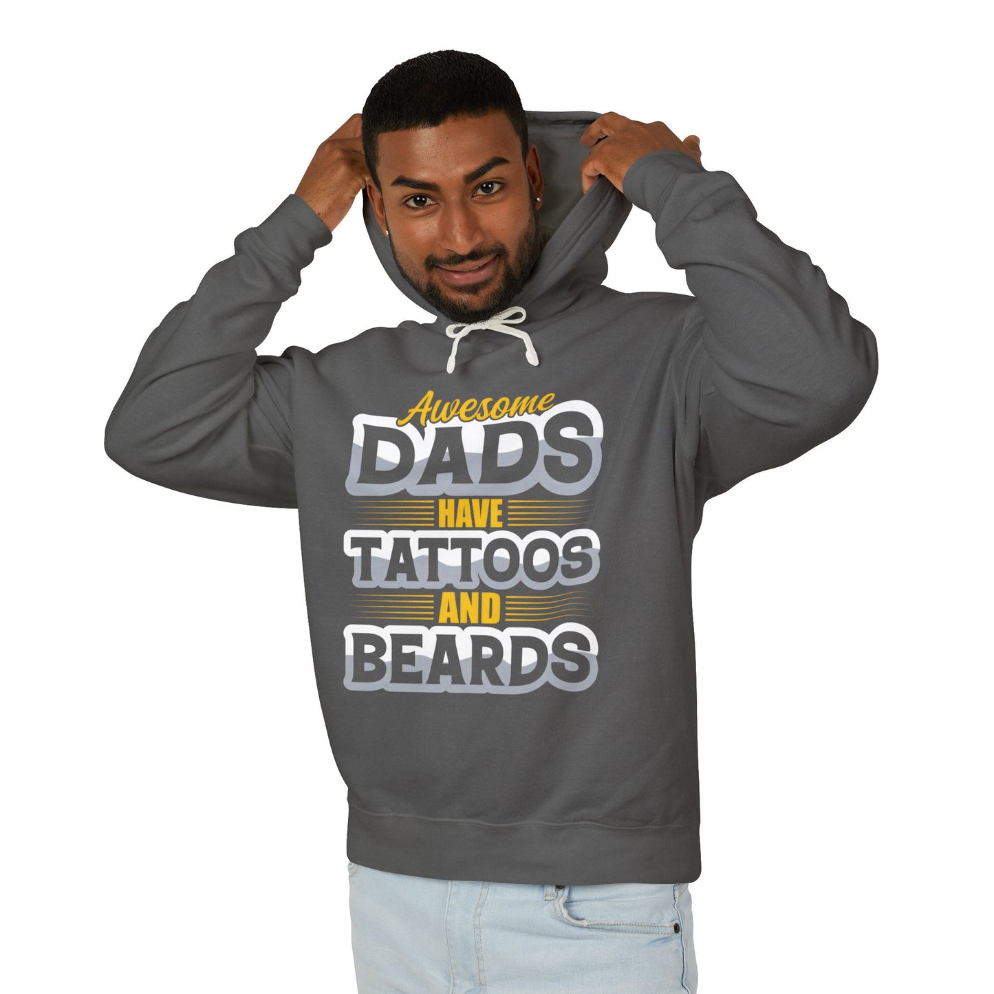 Awesome Dads Have Tattoos and Beards Hooded Sweatshirt , Perfect Gift for Father's Day,