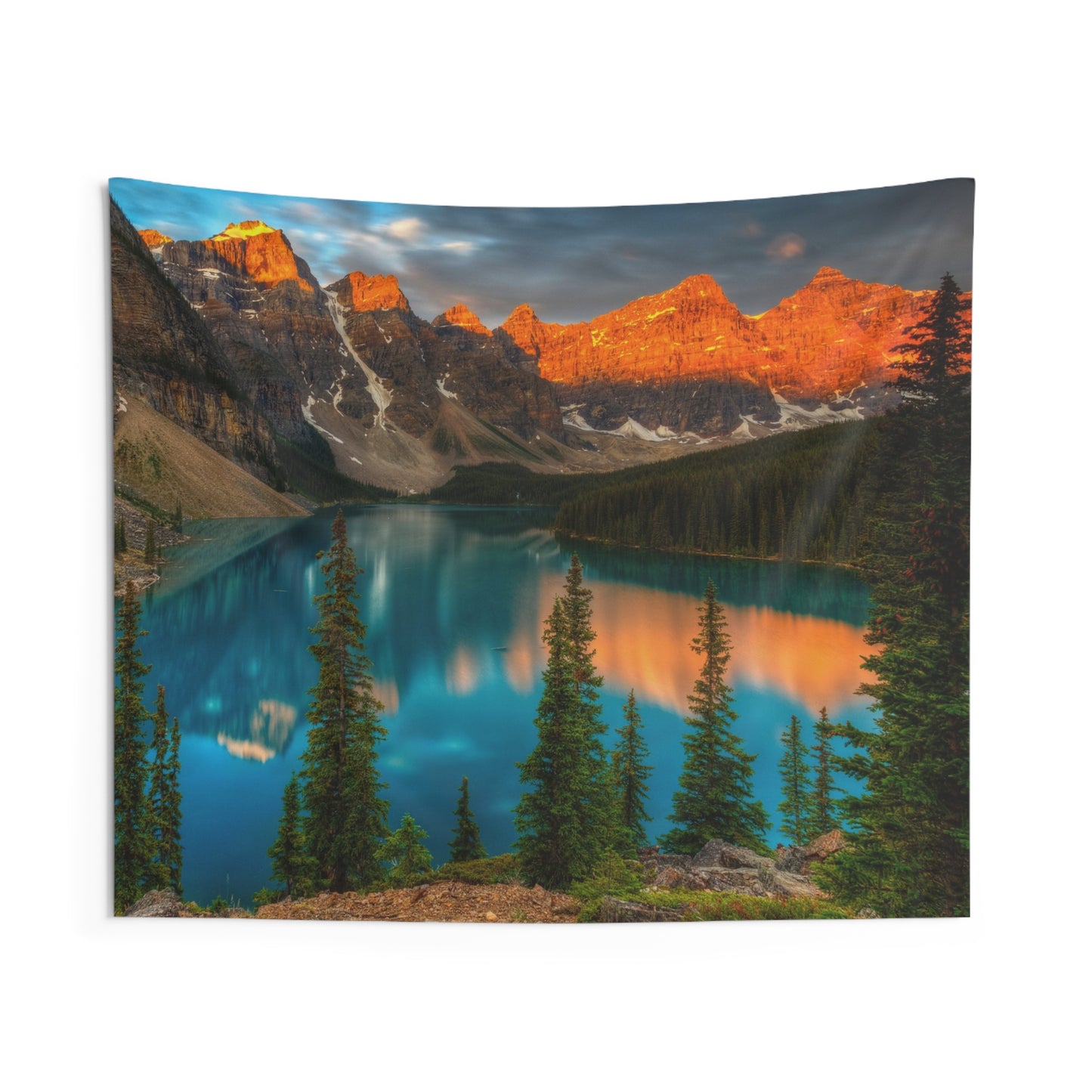 Mountain Sunset Wall Tapestry, Nature Decor