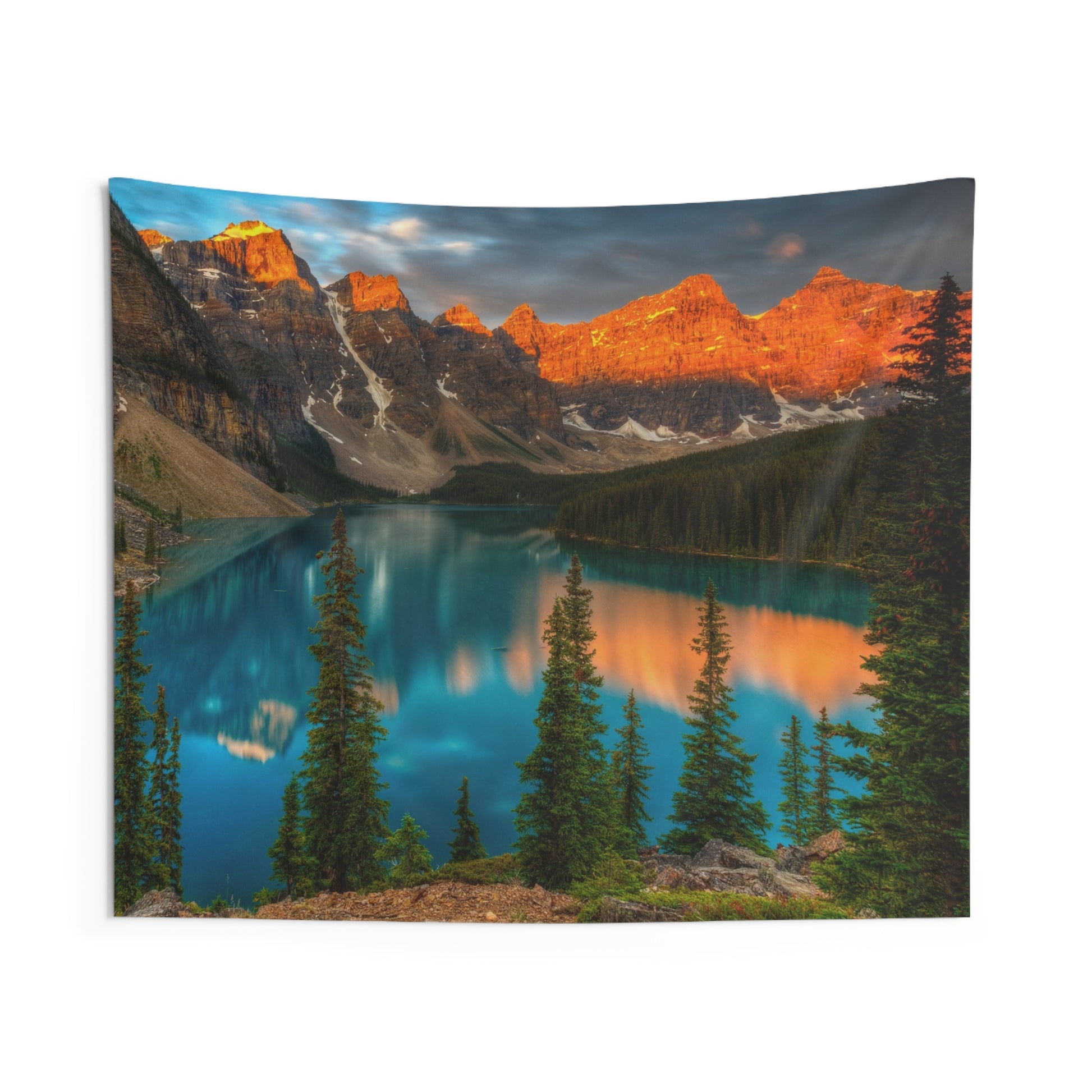 Mountain Sunset Wall Tapestry, Nature Decor